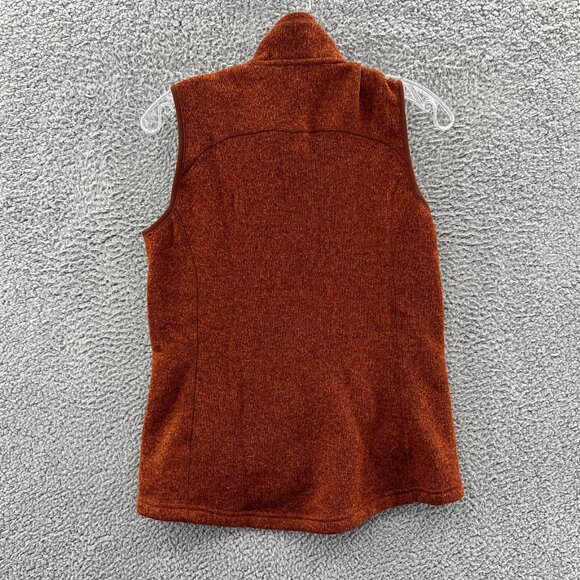 Orvis Fleece Vest Womens Small Full Zip Orange Rust Heathered R65 Sweater Fleece - Picture 2 of 11